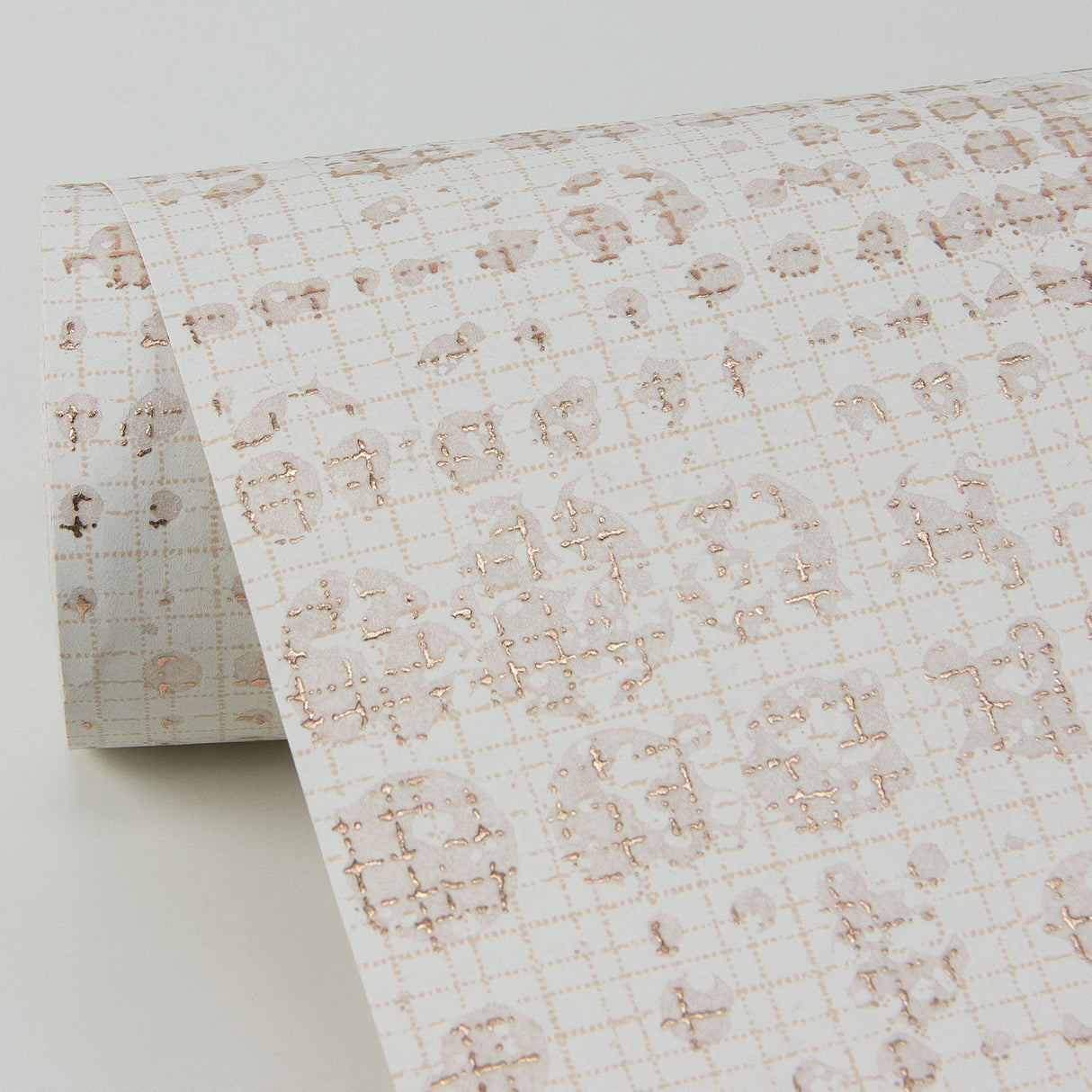 Celeste Rose Gold Geometric Wallpaper with Metallic Textured Foil on Non Woven - A-Street Prints 4019-86411