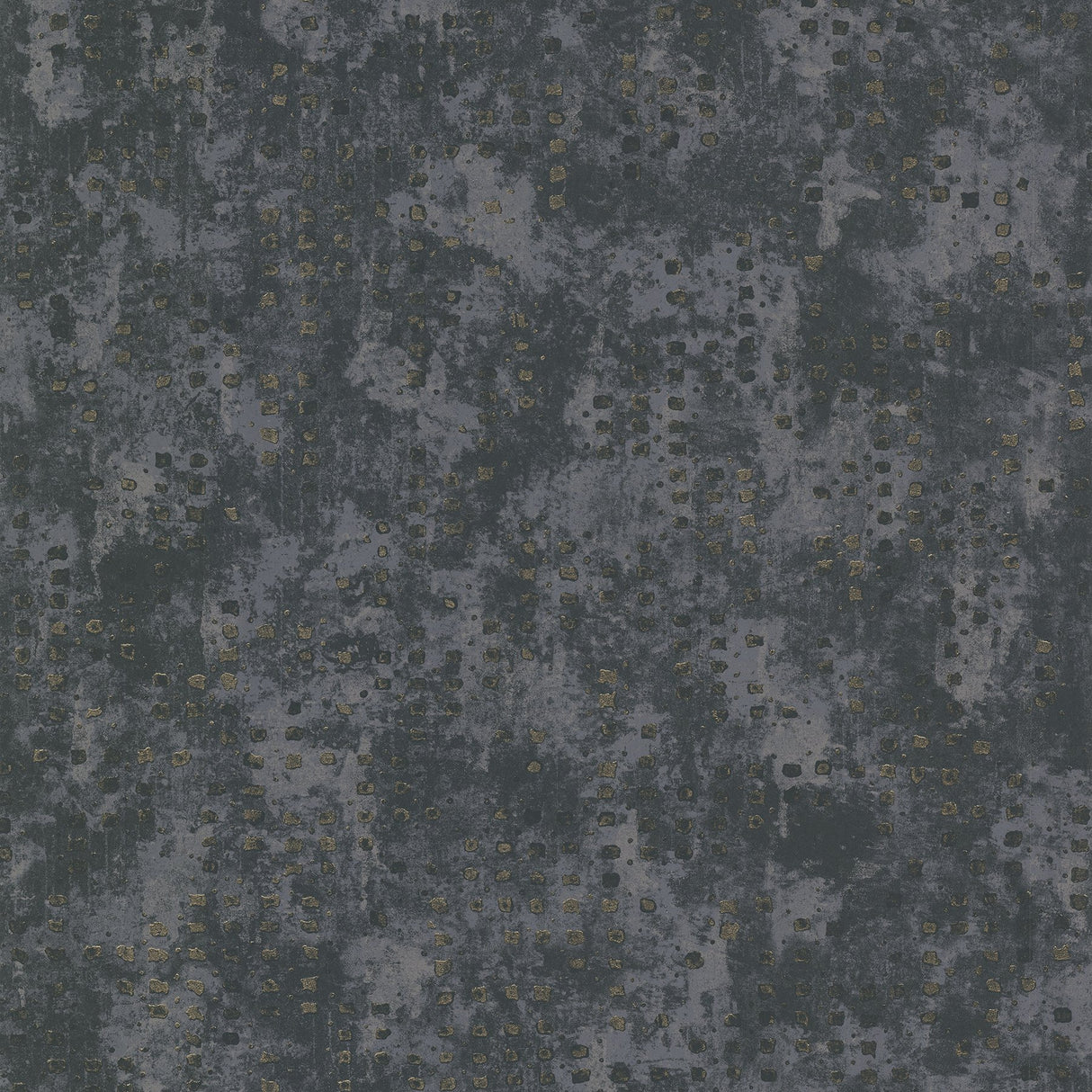 Felsic Stone Studded Cube Blue-Grey Geometric Wallpaper with Metallic Raised Ink - Brewster 4019-86415