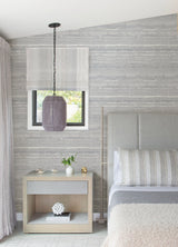 Rakasa Silver Distressed Stripe Wallpaper with Metallic Modern Graphic Stripes - A-Street Prints 4019-86417