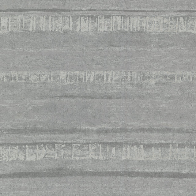 Rakasa Pewter Distressed Stripe Wallpaper, Metallic Foil on Non Woven Modern Graphic Stripes - A-Street Prints 4019-86418