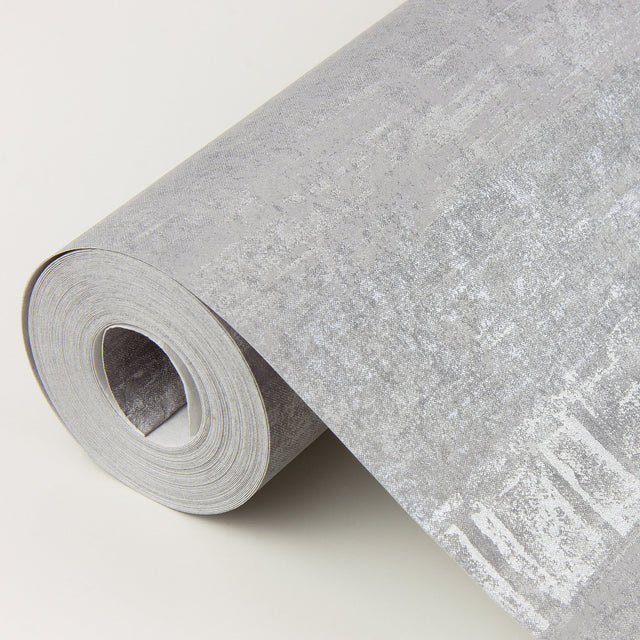 Rakasa Pewter Distressed Stripe Wallpaper, Metallic Foil on Non Woven Modern Graphic Stripes - A-Street Prints 4019-86418