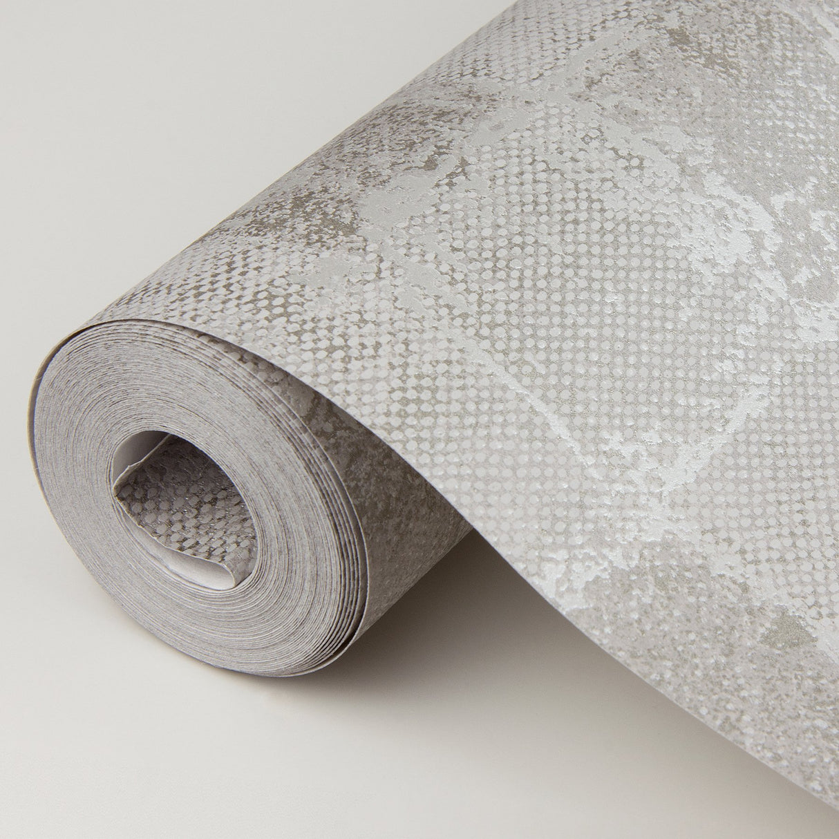 Varak Silver Checkerboard Wallpaper with Metallic Textured Geometric Pattern - A-Street Prints 4019-86421