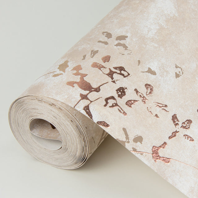Arian Rose Gold Inkburst Wallpaper with Abstract Metallic Raised Ink - A-Street Prints 4019-86426