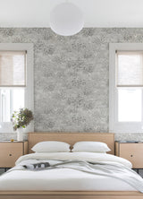 Arian Silver Inkburst Wallpaper with Abstract Graphics in Modern Metallic Raised Ink - Brewster 4019-86427