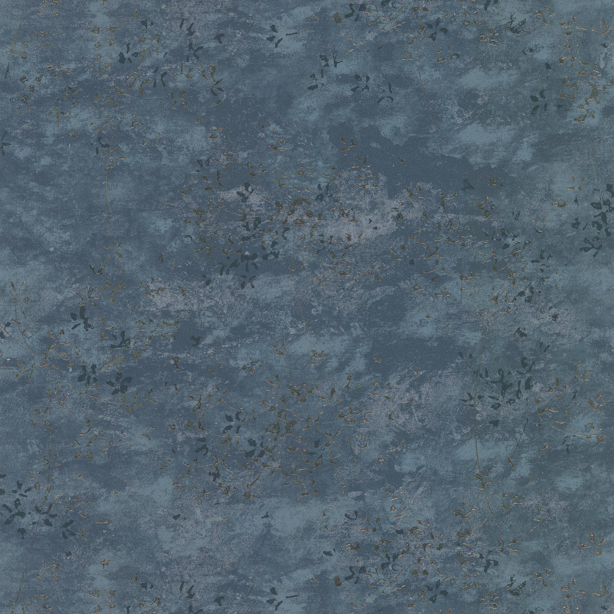 Arian Blue Inkburst Blue Wallpaper with Abstract Modern Foil Motif - A-Street Prints 4019-86429