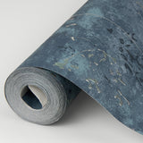 Arian Blue Inkburst Blue Wallpaper with Abstract Modern Foil Motif - A-Street Prints 4019-86429