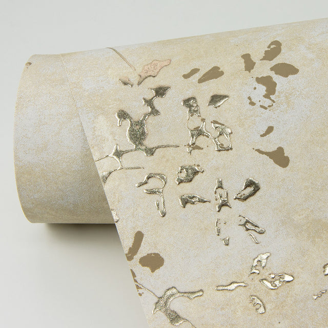 Arian Gold Inkburst Wallpaper with Modern Abstract Metallic Foil on Non Woven - A-Street Prints 4019-86430