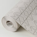 Paititi Rose Gold Diamond Trellis Wallpaper with Modern Geometric Pattern and Metallic Raised Ink - A-Street Prints 4019-86436