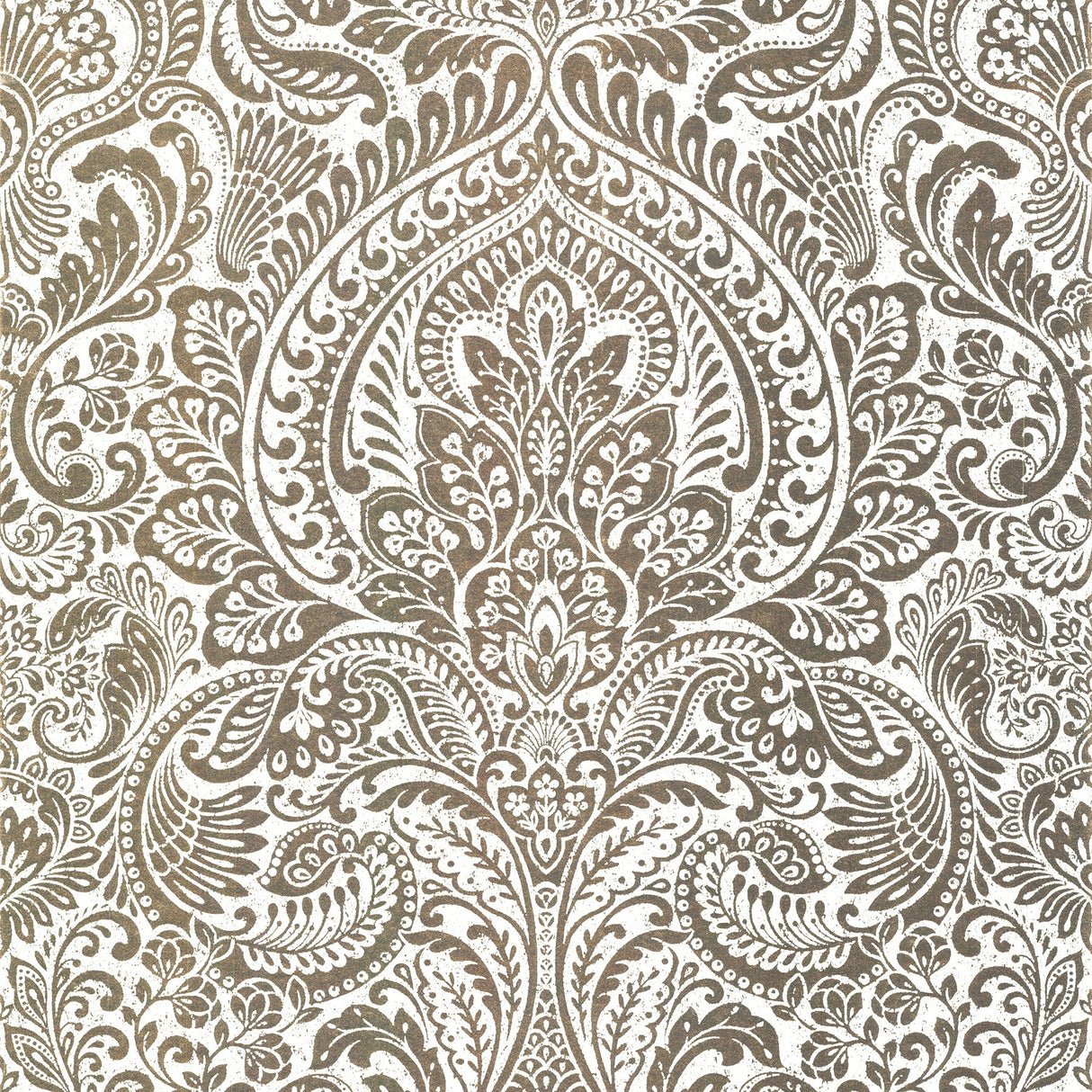 Artemis Gold Floral Damask Wallpaper with Metallic Foil on Non Woven - A?Street Prints 4019-86441