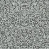 Artemis Pewter Floral Damask Metallic Wallpaper - A-Street Prints 4019-86446