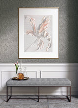 Artemis Pewter Floral Damask Metallic Wallpaper - A-Street Prints 4019-86446
