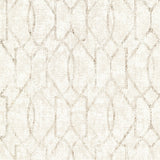 Ziva Cream Trellis Wallpaper with Metallic Raised Ink Trellis & Lattice - A-Street Prints 4019-86448