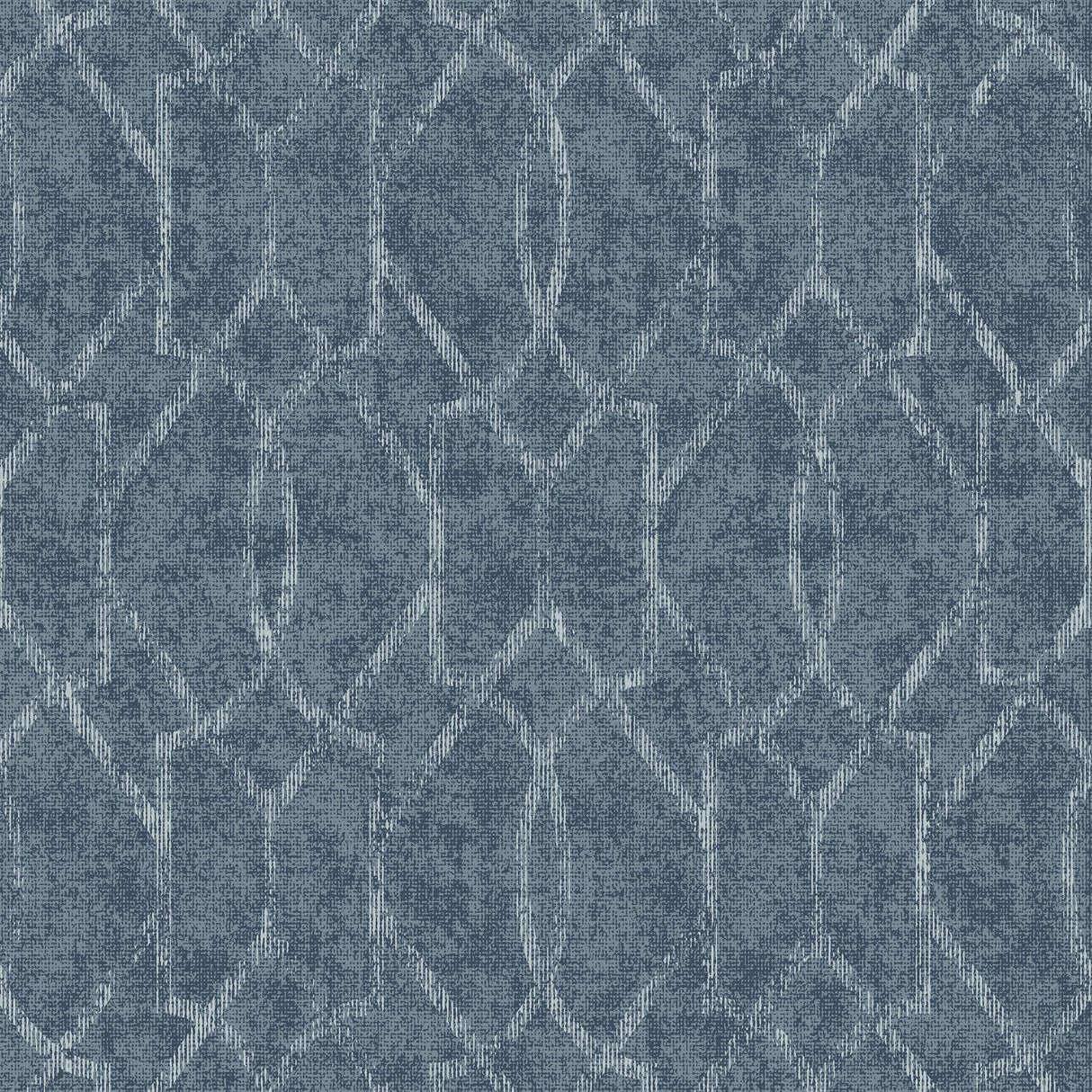 Ziva Blue Trellis Wallpaper with Metallic Raised Ink Trellis & Lattice - A-Street Prints 4019-86449