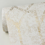 Ziva Gold Trellis Wallpaper with Metallic Raised Ink Foil on Non Woven - A-Street Prints 4019-86450