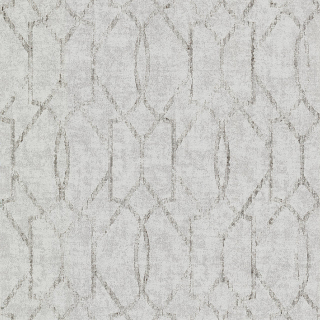 Ziva Platinum Trellis Wallpaper with Metallic Raised Ink Lattice - A-Street Prints 4019-86452