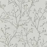 Koura Platinum Budding Branches Wallpaper with Metallic Botanical Pattern - A-Street Prints 4019-86456