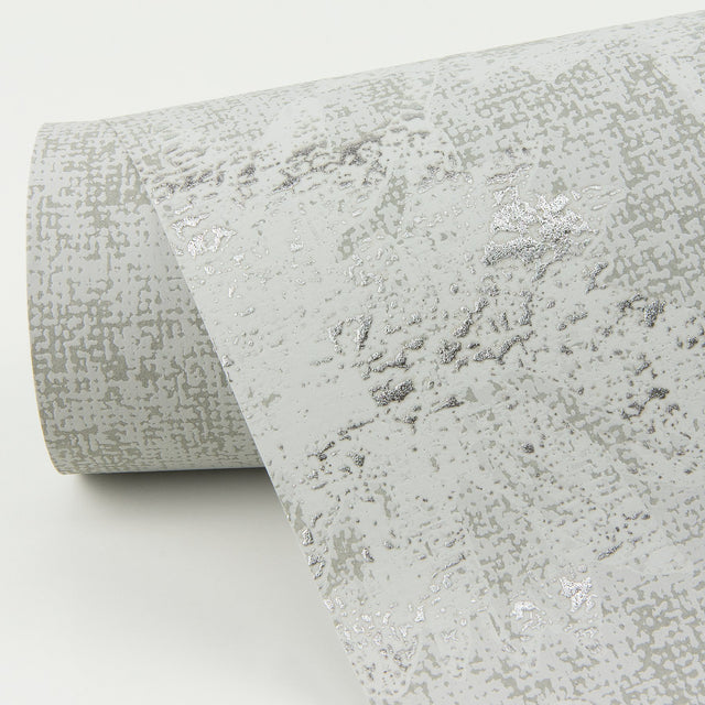 Kala Platinum Floral Wallpaper with Metallic Botanical Floral Motif - A-Street Prints 4019-86459