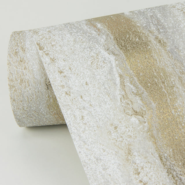 Delesse Gold Marbled Wallpaper with Glam Metallic Textured Motif - A-Street Prints 4019-86461