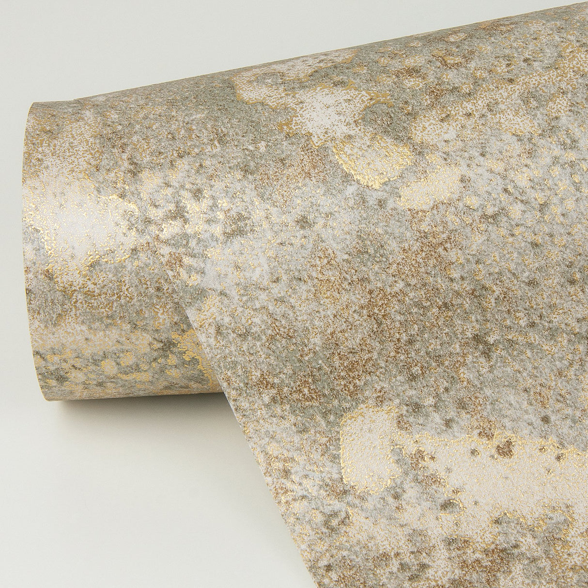 Kulta Bronze Cemented Wallpaper with Industrial Distressed Textures - Brewster 4019-86473