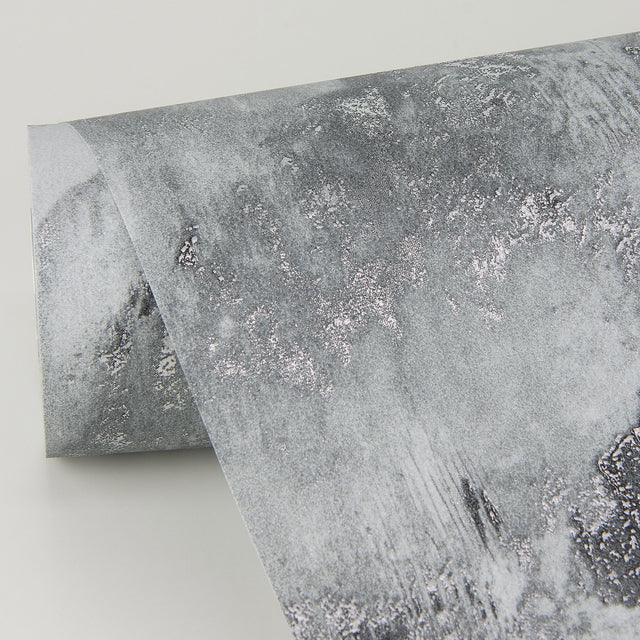 Toula Charcoal Abstract Wallpaper with Metallic Effect - A-Street Prints 4019-86476