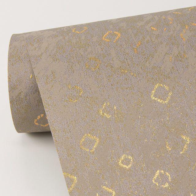 Alama Bronze Diamond Wallpaper with Metallic Geometric Pattern - Brewster 4019-86478