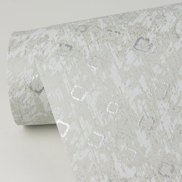 Alama Platinum Diamond Wallpaper with Modern Geometric Pattern, Metallic Foil on Non Woven - A?Street Prints 4019-86479