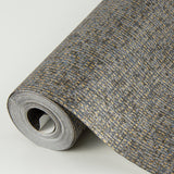 Maia Stone Faux Linen Wallpaper with Metallic Textured Fabric & Woven Look - A-Street Prints 4019-86481