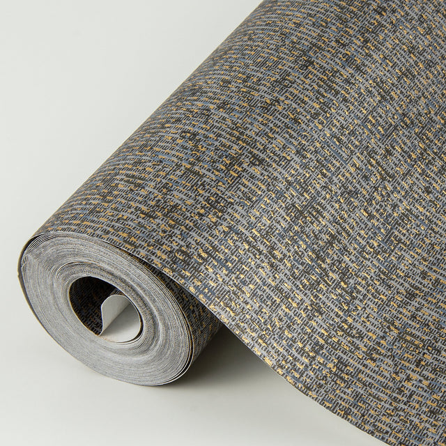 Maia Stone Faux Linen Wallpaper with Metallic Textured Fabric & Woven Look - A-Street Prints 4019-86481