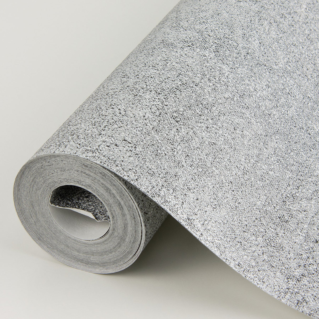 Nysa Silver High Gloss Wallpaper with Glam Graphic Fabric Texture - Brewster 4019-86483