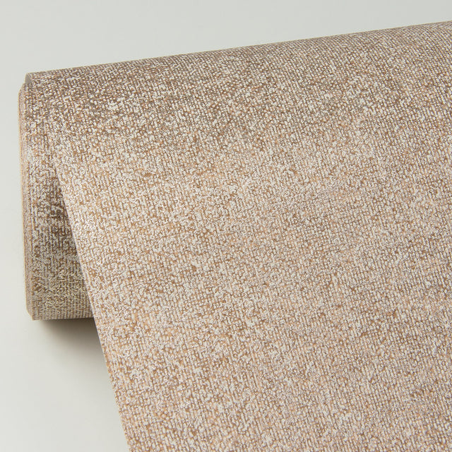 Nysa Rose Gold High Gloss Wallpaper with Metallic Fabric Texture - A-Street Prints 4019-86484