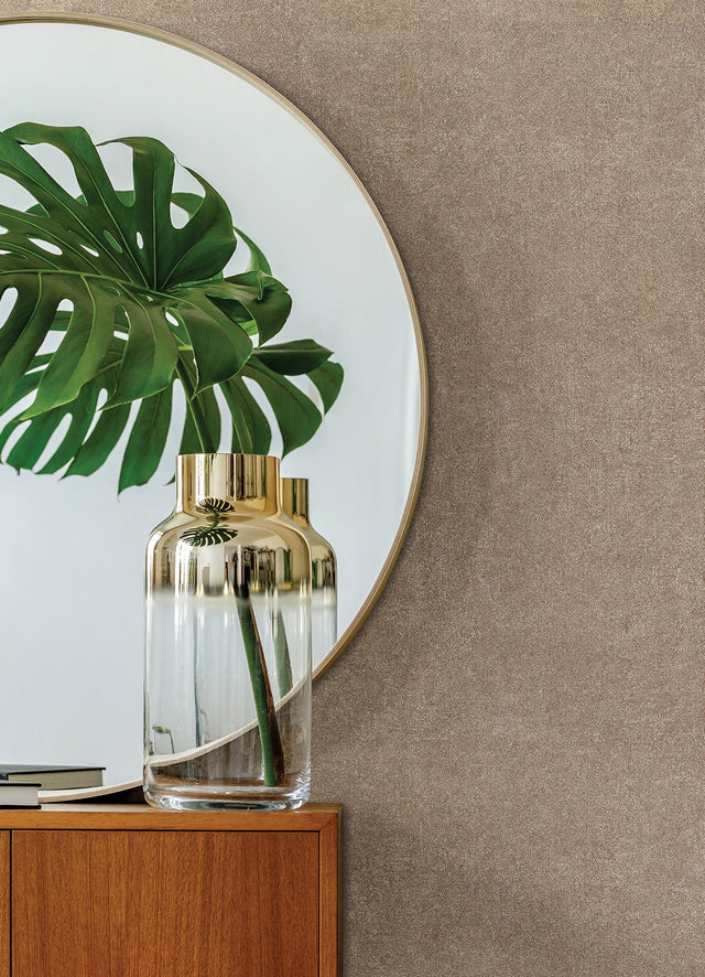 Nysa Rose Gold High Gloss Wallpaper with Metallic Fabric Texture - A-Street Prints 4019-86484