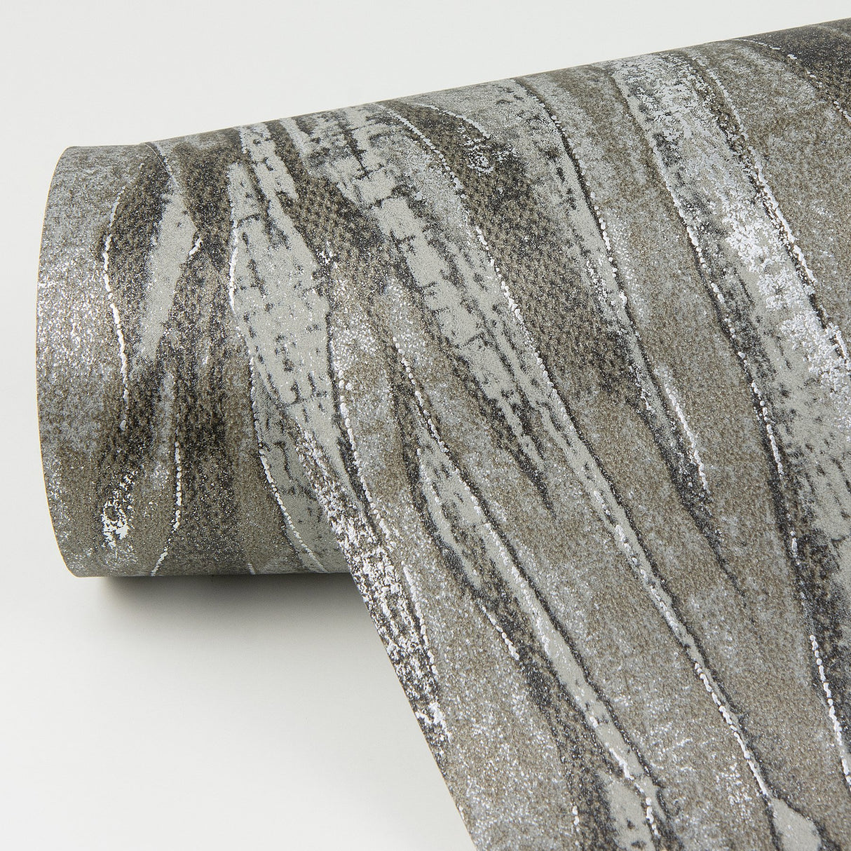 Suna Charcoal Woodgrain Wallpaper with Metallic Foil on Non Woven - A-Street Prints 4019-86487