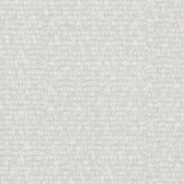 Zeke Silver Imitation Fabric Metallic Wallpaper with Foil on Non Woven Texture - Brewster 4019-86488