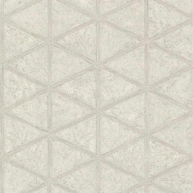 Mayari Platinum Tiled Wallpaper with Metallic Raised Ink Geometric Pattern - A-Street Prints 4019-86489