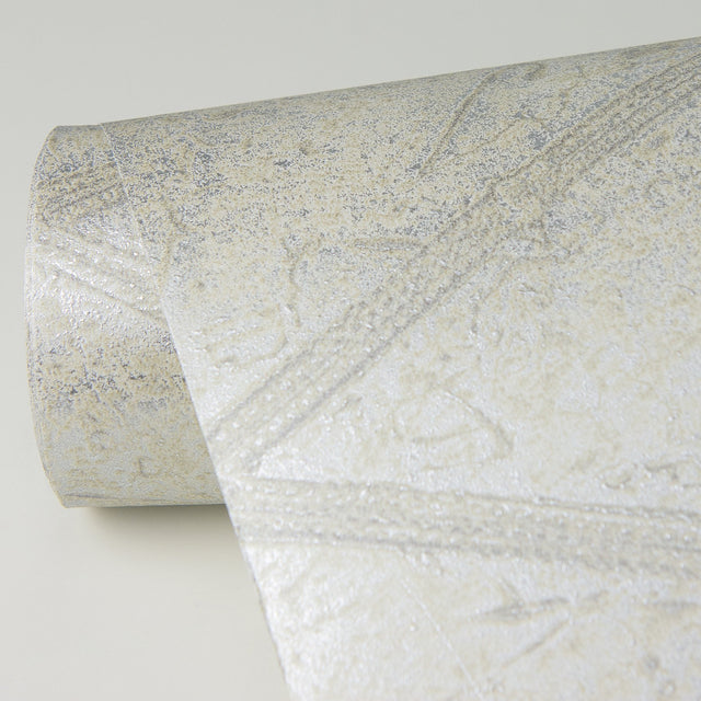 Mayari Platinum Tiled Wallpaper with Metallic Raised Ink Geometric Pattern - A-Street Prints 4019-86489