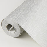 Tanso Silver Textured Wallpaper with Distressed Textures Metallic Raised Ink - Brewster 4019-86490