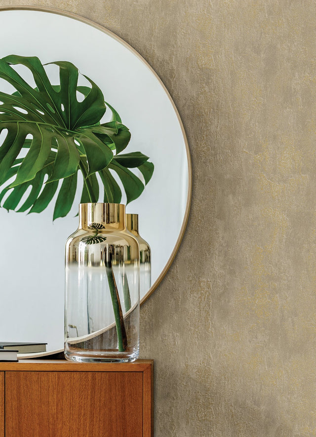 Deimos Gold Distressed Texture Wallpaper with Metallic Raised Ink - A-Street Prints 4019-86494