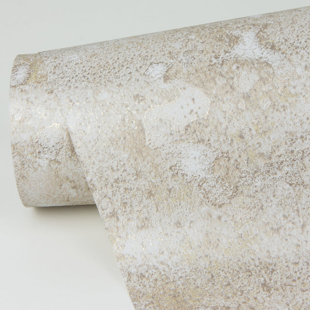 Kulta Rose Gold Cemented Wallpaper with Metallic Distressed Texture - A-Street Prints 4019-86495