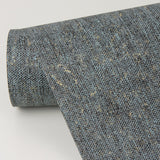 Reuss Slate Faux Fabric Wallpaper with Metallic Raised Ink Texture - A-Street Prints 4019-86497