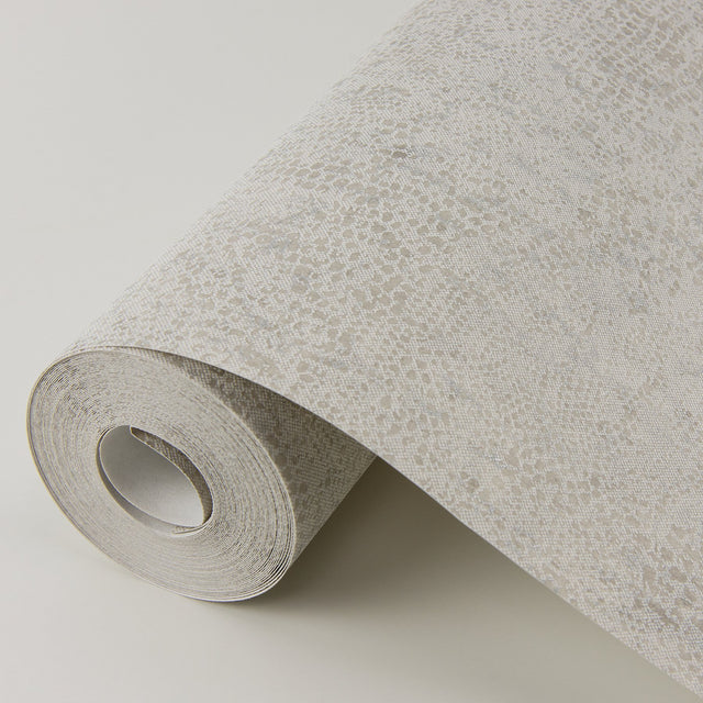 Clerici Platinum Snakeskin Wallpaper with Glam Faux Effects in Metallic Textured Foil on Non Woven - 4019-86498