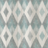 Ace Teal Diamond Wallpaper geometric teal and grey pattern with room scene