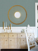 Hilbert Teal Geometric Wallpaper with Textured Raised Ink - Advantage 4025-82506