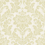Galois Gold Damask Wallpaper with Metallic Raised Ink Textured Damask - Advantage 4025-82514