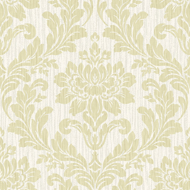 Galois Gold Damask Wallpaper with Metallic Raised Ink Textured Damask - Advantage 4025-82514