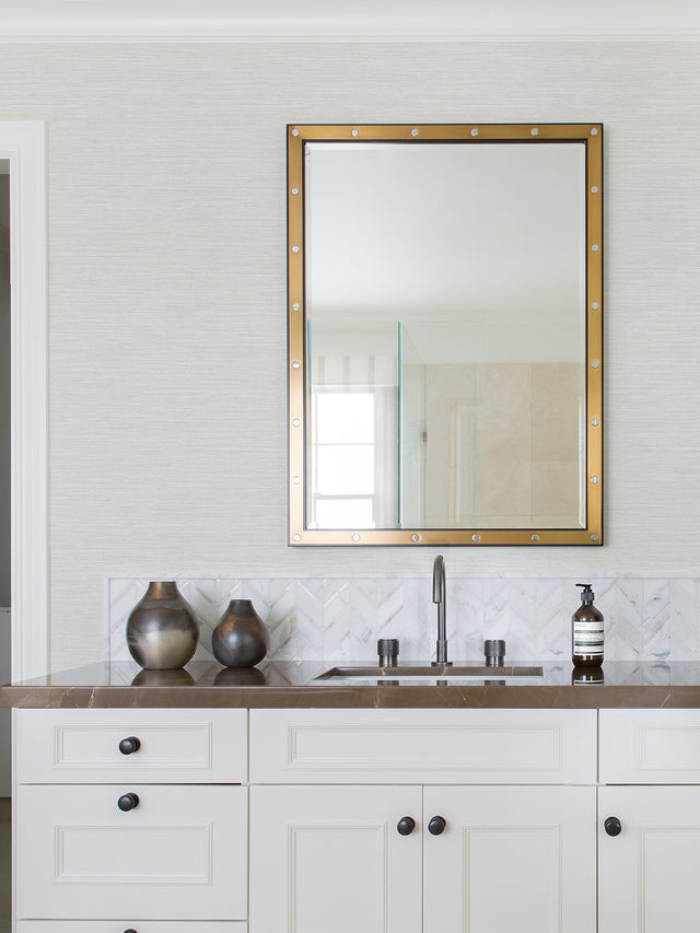 Cantor Cream Faux Grasscloth Wallpaper with Raised Ink Texture - Advantage 4025-82534