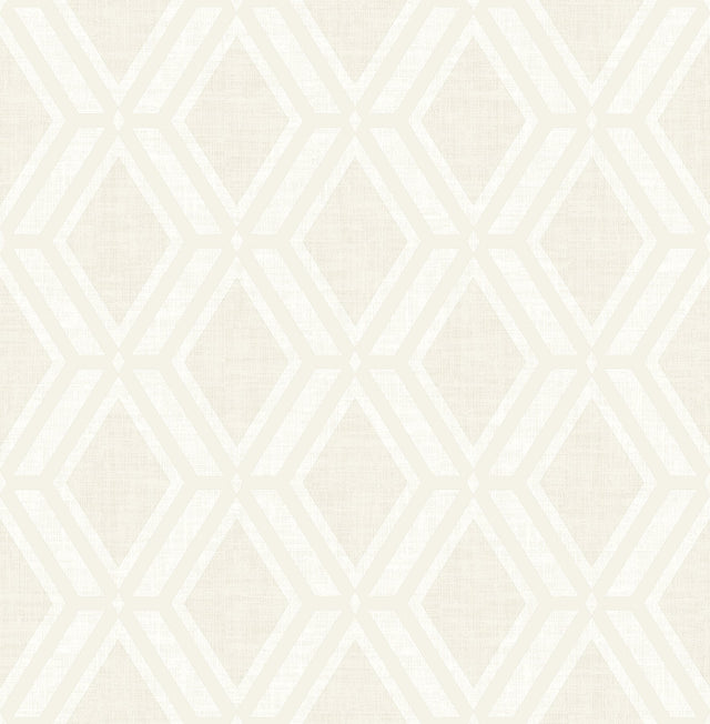 Mersenne Taupe Geometric Wallpaper with Raised Ink Texture - Advantage 4025-82543