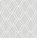 Mersenne Grey Geometric Wallpaper with Modern Geometric Diamond Pattern - Advantage 4025-82545
