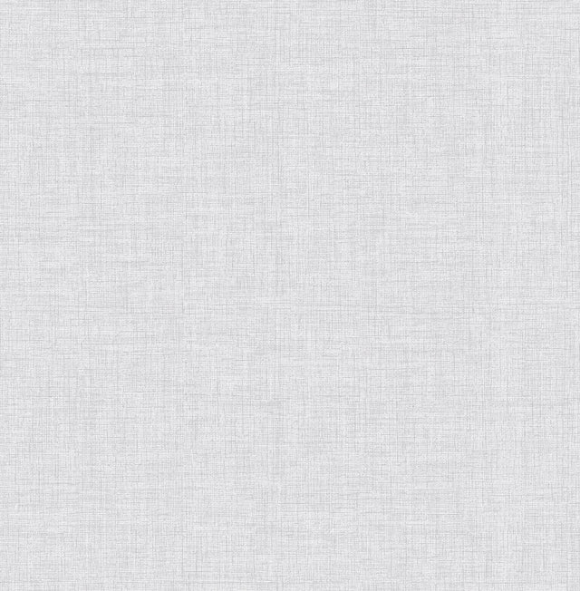 Wallis Grey Faux Linen Wallpaper with Fabric & Woven Texture, Raised Ink - Brewster 4025-82546