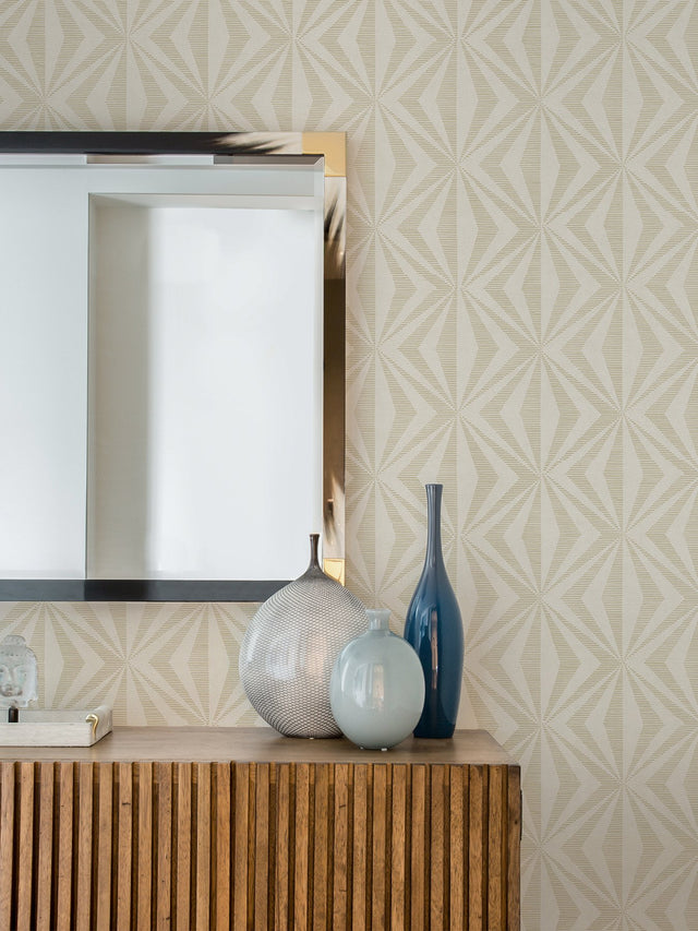 Monge Gold Geometric Wallpaper with Metallic Textured Geometric Pattern - Advantage 4025-82549