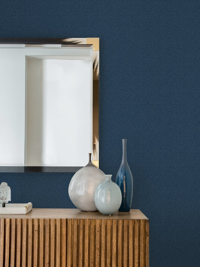 Hilbert Navy Geometric Wallpaper with Modern Geometric Texture - Brewster 4025-82551